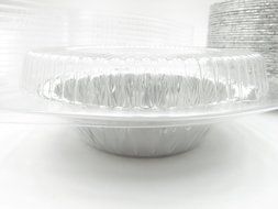 5" Disposable Pot Pie/Pie Pans/Individual Dessert Pans With Clear Clamshell containers- Quantity Pack Options...