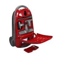 Kitchen Canister Home Floor Vacuum Cleaner, Burgundy, Easily Switches from Carpet to Bare Floors Powerful 12 Amp...
