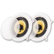Acoustic Audio HD-6Pr 6.5-Inch Round 2 Way Kevlar Speakers (White) N10
