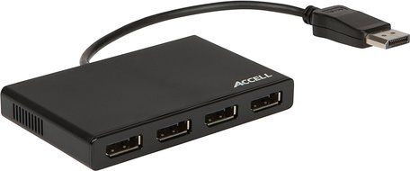 Accell K088B-003B Mini DisplayPort 1.2 to 3 DisplayPort Multi-Display MST Hub - Designed for Microsoft Surface N6