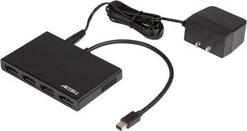 Accell K088B-003B Mini DisplayPort 1.2 to 3 DisplayPort Multi-Display MST Hub - Designed for Microsoft Surface N7