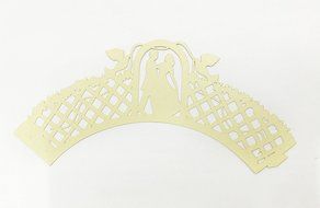 HUAL Cupcake Wrappers 50 Filigree Artistic Bake Cake Paper Cups Marry Lace Laser Cut Liner Baking Cup Muffin Case... N9