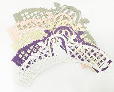 HUAL Cupcake Wrappers 50 Filigree Artistic Bake Cake Paper Cups Marry Lace Laser Cut Liner Baking Cup Muffin Case... N10
