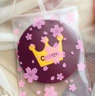 ONOR-Tech 100 PCS Lovely Cute OPP Self Adhesive Cookie Bakery Candy Biscuit Treat Gift Diy Plastic Bag (Flower) N28
