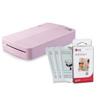 LG PoPo Pocket Photo 2 PD239 Mini Portable Mobile Photo Printer +30 Zink Paper Sheet for Android &amp; iOS, Pink N4