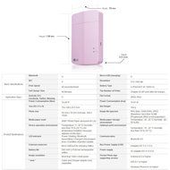 LG PoPo Pocket Photo 2 PD239 Mini Portable Mobile Photo Printer +30 Zink Paper Sheet for Android &amp; iOS, Pink N6