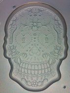 Flexible Resin Mold Day of the Dead Sugar Skull (Large: 2.75&quot; x 2&quot; x 0.25&quot;) N2