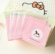 ONOR-Tech 100 PCS Lovely Cute OPP Self Adhesive Cookie Bakery Candy Biscuit Treat Gift Diy Plastic Bag (Flower) N46