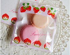 ONOR-Tech 100 PCS Lovely Cute OPP Self Adhesive Cookie Bakery Candy Biscuit Treat Gift Diy Plastic Bag (Flower) N48