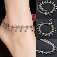 Women Anklet Silver Bead Chain Ankle Bracelet Barefoot Sandal Summer Beach Foot