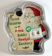 Wilton Santa Checking List Cake Pan