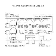 DROK TDA2030L UTC Digital Audio Amplifier 34W+34W DC 12-36V/ AC 9-25V BTL Stereo Amp Board 12V/24V, Blue N7