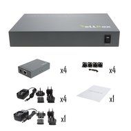 VeLLBox HDMI 4-port Extender by cat-5e/6 cable 50m Support Resolution up to 1080p, Universal Power Adapter, Grey N3