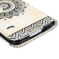 S5 Case,Samsung Galaxy S5 Case (I9600) - Wallet Embossed Totem Flower Design Folio Flip PU Leather with Stand... N12