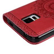 S5 Case,Samsung Galaxy S5 Case (I9600) - Wallet Embossed Totem Flower Design Folio Flip PU Leather with Stand... N14