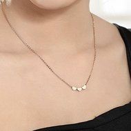 Fashion Stainless steel Women Jewelry Three Heart Charms Pendant Necklace New Gold N3