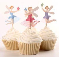 Yunko 48 Fairy Girls Dancers Fun Cupcake Decorative Toppers Cupcake Decorating Tools for Birthday Party N5