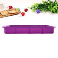 Generic Silicone Rectangular Cake Pans Easy Demoulding Purple by Generic