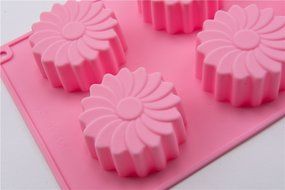 6 Cavity Windmill Shape Cake Chocolate Pudding Jelly Tart Soap Art Craft Resin DIY Mold Heat Resistant