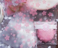 ONOR-Tech 100 PCS Lovely Cute OPP Self Adhesive Cookie Bakery Candy Biscuit Treat Gift Diy Plastic Bag (Flower) N52