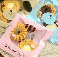 ONOR-Tech 100 PCS Lovely Cute OPP Self Adhesive Cookie Bakery Candy Biscuit Treat Gift Diy Plastic Bag (Flower) N53