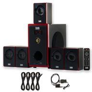 Acoustic Audio AA5103 Home Theater 5.1 Speaker System with Optical Input and 4 Extension Cables