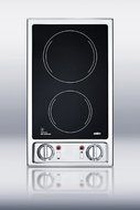 Summit C301GLASS: 30 inch wide All-In-One Combination Kitchen with two smoothtop electric burners, manual defrost... N6