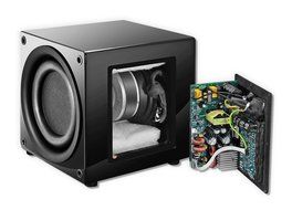 OSD Audio PS88 Dual 8-inch Compact Woofer Home Theatre Subwoofer, Gloss Black N2