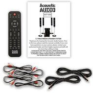 Acoustic Audio AAT1000 Tower 5.1 Home Speaker System with Powered Sub and 2 Extension Cables