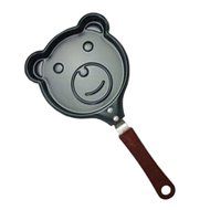 Lovely Bear Utility Non-stick Cast Iron Skillet Mini Poached Egg Pan(4.75.5&#039;&#039;)