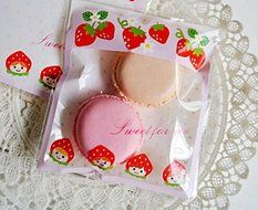ONOR-Tech 100 PCS Lovely Cute OPP Self Adhesive Cookie Bakery Candy Biscuit Treat Gift Diy Plastic Bag (Flower) N62