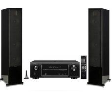 Martin Logan Motion 60XT Black Floorstanding Speakers with Denon AVR-X3200W A/V Receiver