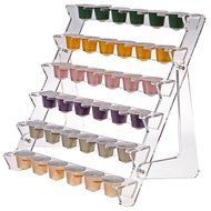 Modern Clear Acrylic 36 Nespresso Capsule Rack / Counter Top Coffee Pod Holder Display Stand - MyGift&reg; N5