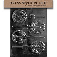 Dress My Cupcake Chocolate Candy Mold, Anchor Lollipop, Nautical