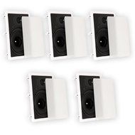 Theater Solutions TS80W In Wall 8&quot; Speakers Surround Sound Home Theater 5 Speaker Set