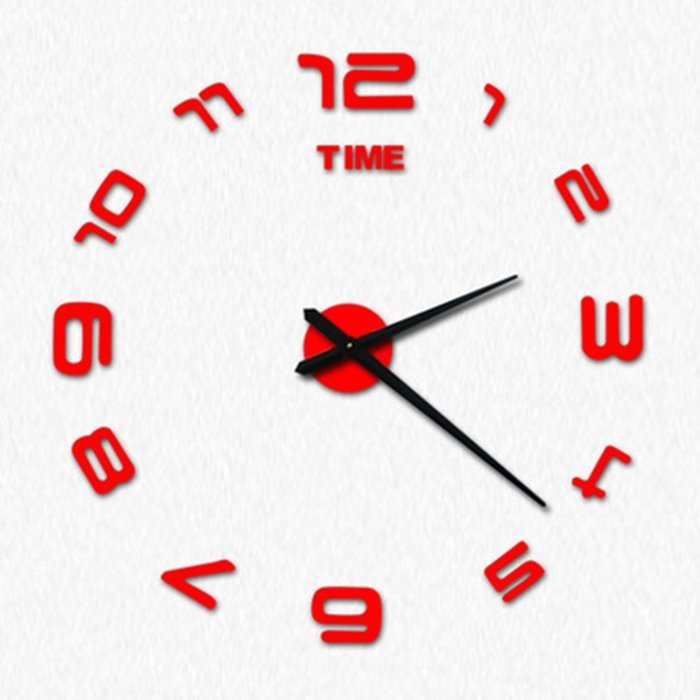 MuLuo Creative Numbers Wall Clock DIY Acrylic Mirror Wall Stickers Watches For Living room gold N7