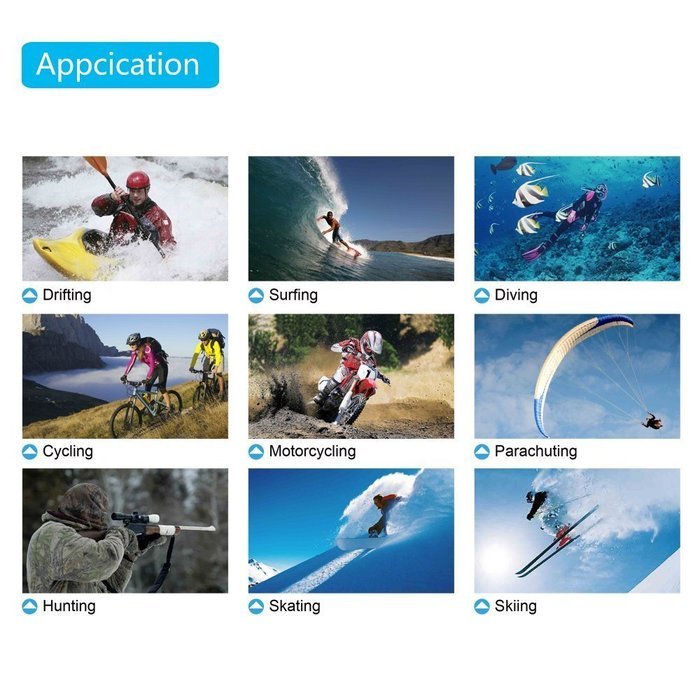 Action Camera, Waterproof Sports DVR Video Recorder Mini DV Black