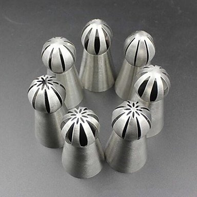Sher 7Pcs DIY Cake Decorating Tools Russian Icing Piping Cream Pastry Nozzles Tips N3