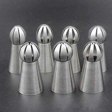Sher 7Pcs DIY Cake Decorating Tools Russian Icing Piping Cream Pastry Nozzles Tips N4