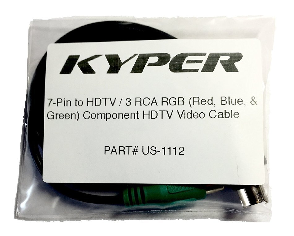 Kyper 7-Pin S-Video to HDTV / 3 RCA RGB (Red, Blue, & Green) Component HDTV Video Cable