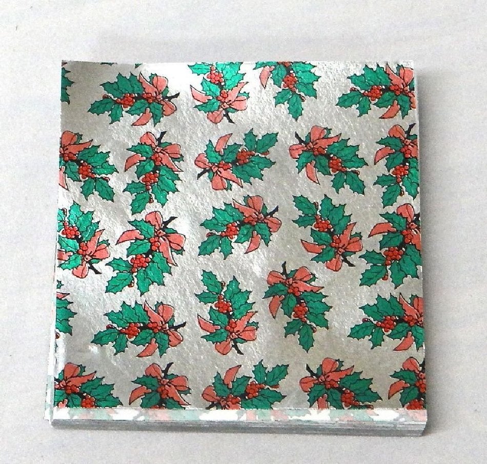 Holly Candy Foil Wrappers Confectionery Foil 125 count
