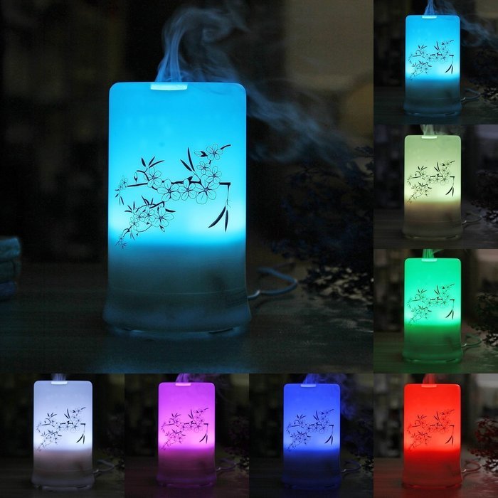 RioRand 100ml Aromatherapy Essential Oil Purifier Diffuser Air Humidifier with 4 Timer Settings & 6 Colors Changing...