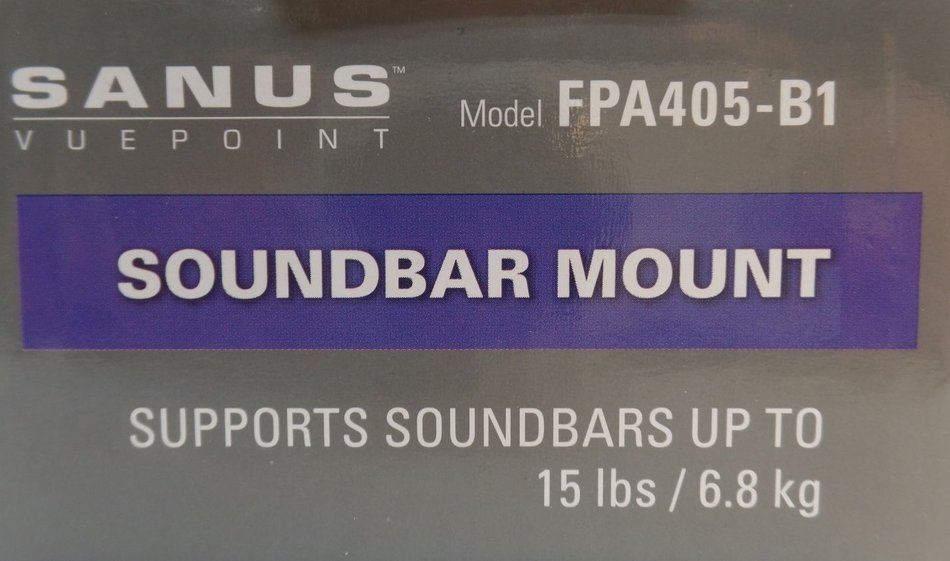 Sanus Soundbar Mount - Wall Bracket FPA405-B1 N3