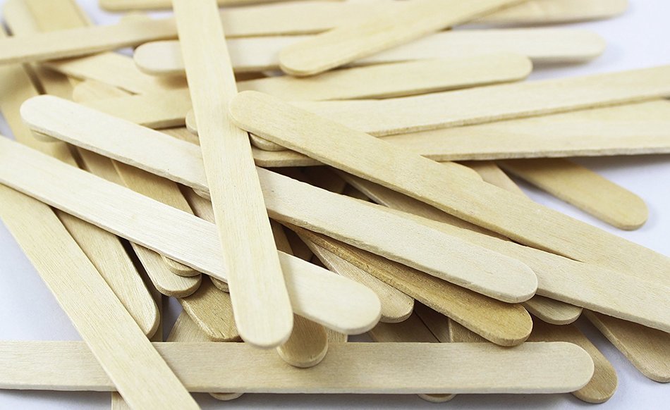 Wooden Ice Cream Stick • Popsicle Stick • Caramel Apple Stick • Crafts Stick • Wooden Treat Sticks • Building... N10