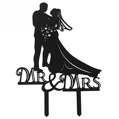 [USA-SALES] Mr and Mrs Bride and Groom Cake Topper, Wedding Decorations, by Usa-Sales Seller N2