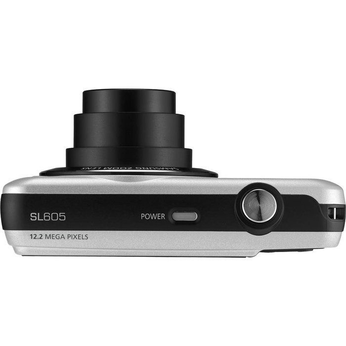 Samsung SL605 12.2 MP Digital Camera with 5X Optical Zoom and 2.7-Inch LCD Screen (Silver)