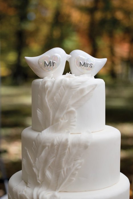 Hortense B. Hewitt Cake Top Wedding Accessories, Porcelain Love Birds N2