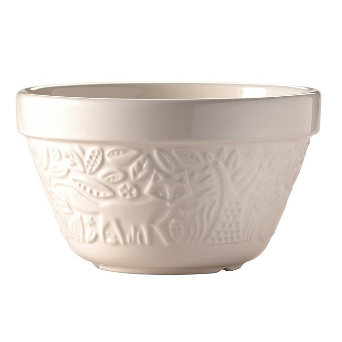 Mason Cash In The Forest Fox Steam Bowl (British Term - Pudding Basin), Cream, 0.95-Quart, 6-1/4 by 6-1/4 by 3...