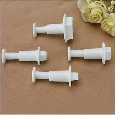 Sher Diamond Rhombus Cake Cookie Plunger Sugarcraft Cutters Fondant Tool Cake Decorating Mold,Set of 4 N4