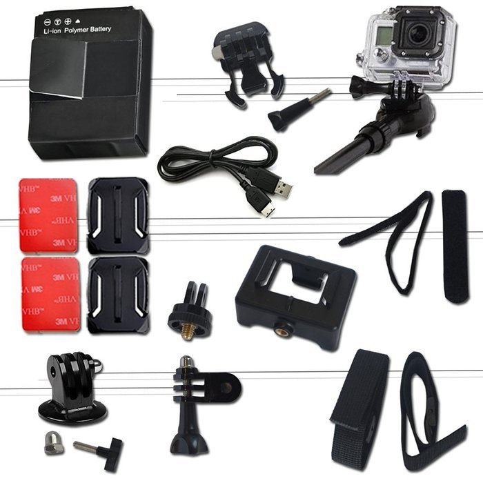KoolCam AC300 Waterproof ACTION Camera / Camcorder HD 1080p H.264 w/ Wifi + SUPER Accessories Kit Includes: Head... N2